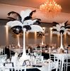 Picture of Ostrich Feather Trumpet Vase table centrepiece